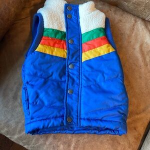 Cat & Jack Retro Sherpa Rainbow Vest 2T